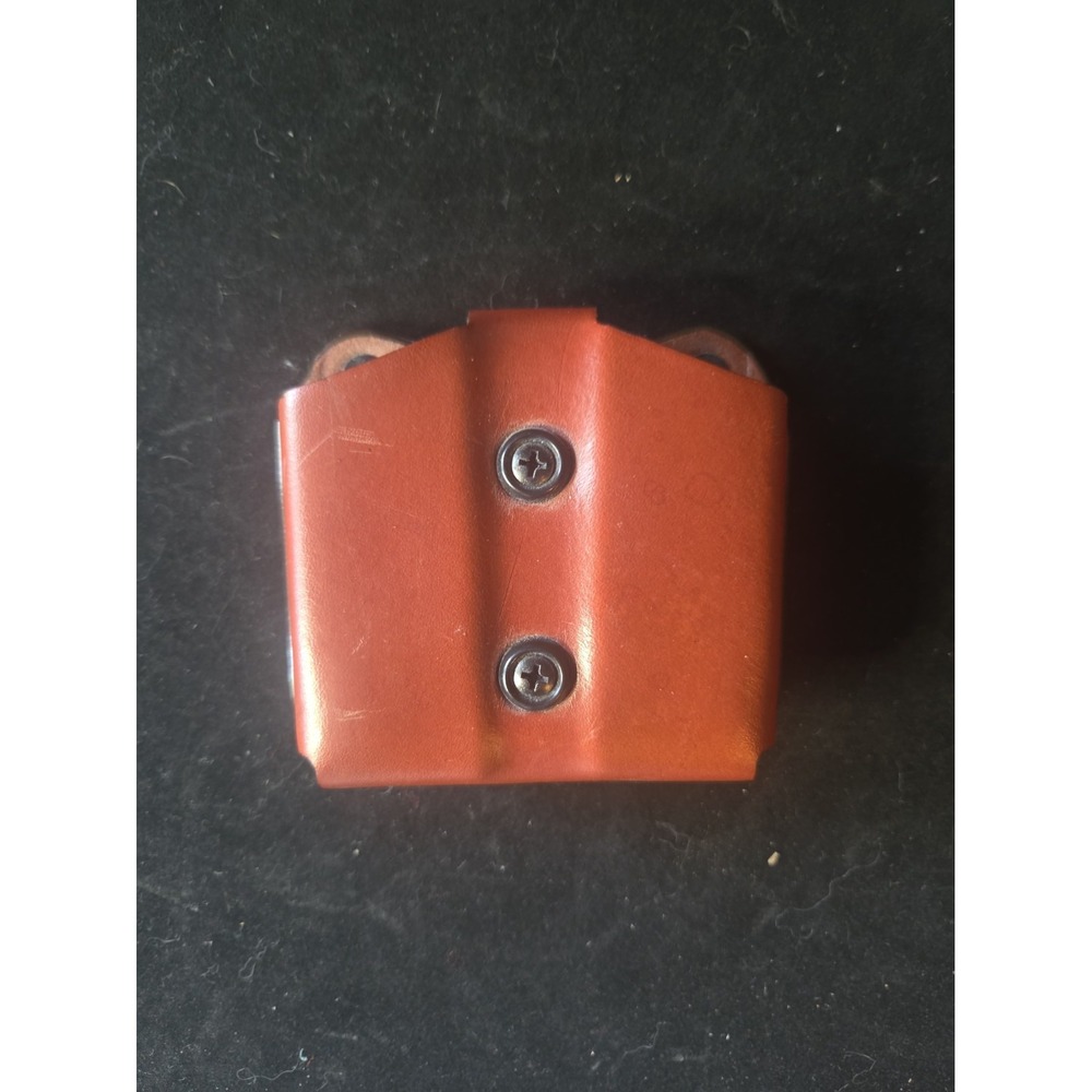 DeSantis A01 GG Tan Leather Double Mag Pouch Case Holster Ambidextrous USA
